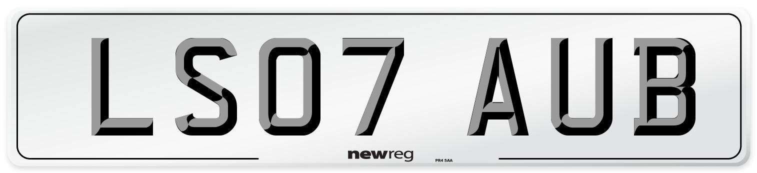 LS07 AUB Number Plate from New Reg